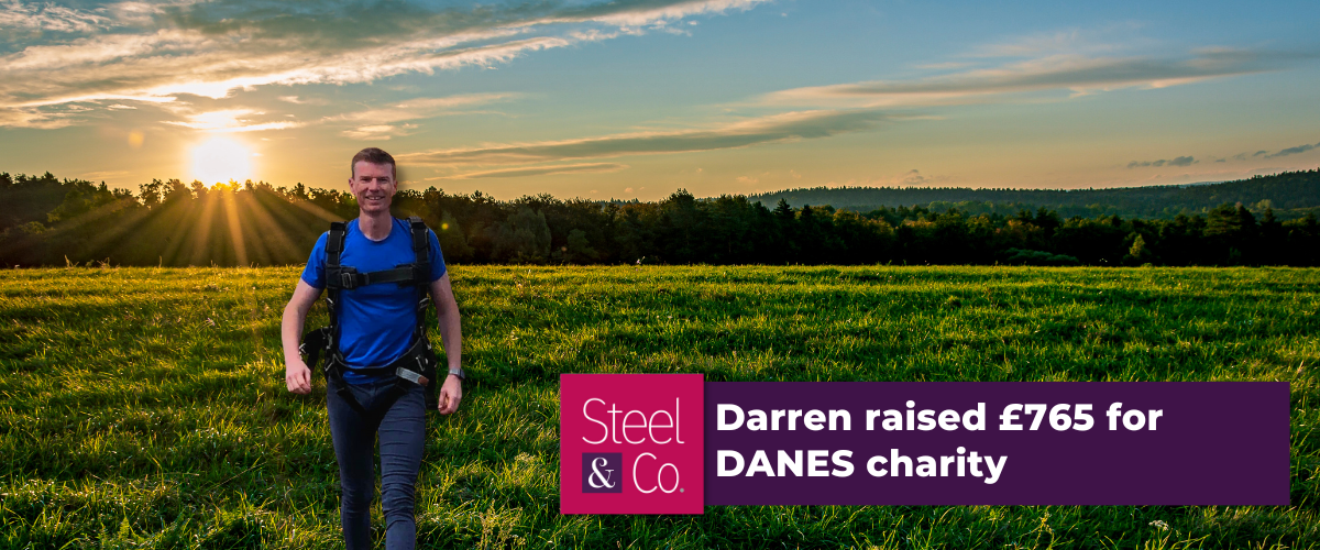 Darren raised £765 for DANES charity