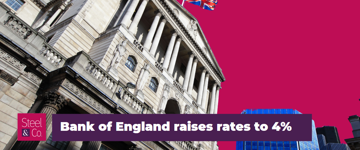 Bank of England raises interest rates to 4%